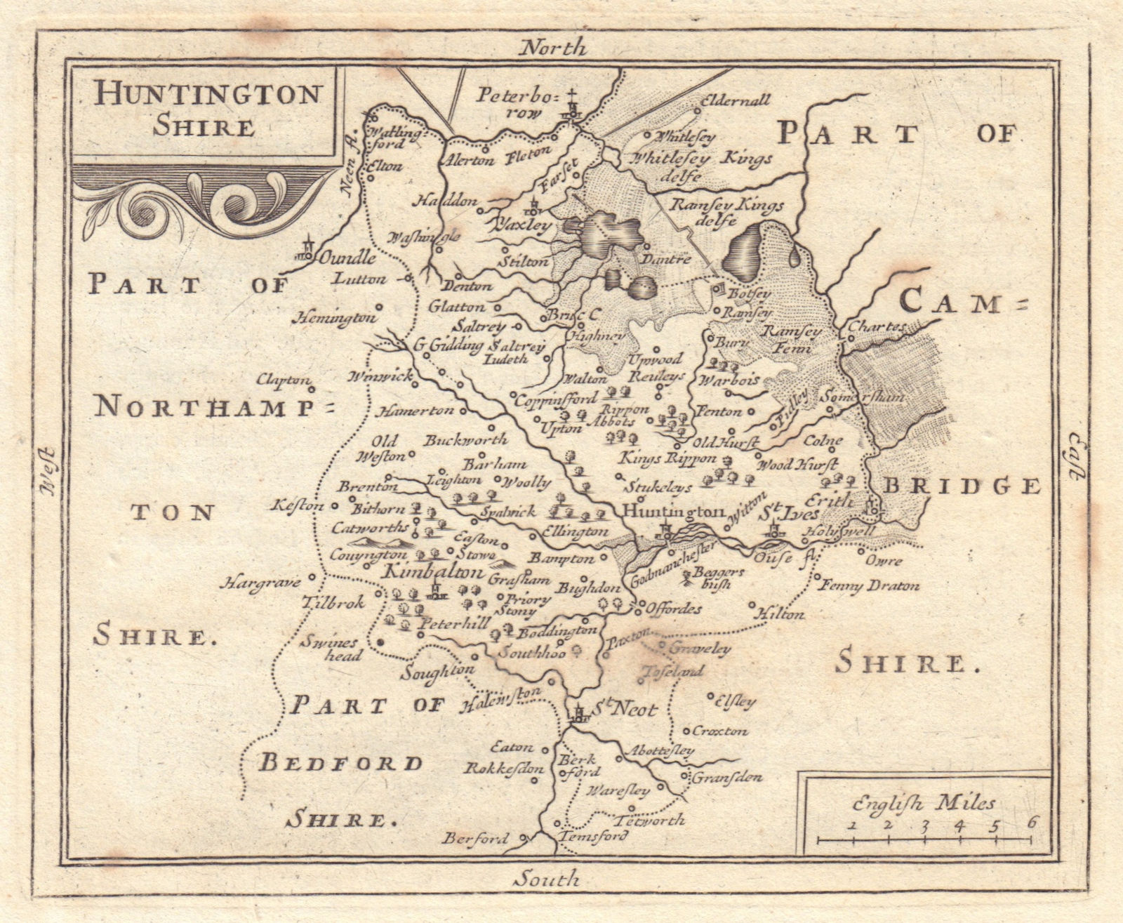 Associate Product Huntingdonshire antique county map. "Huntingtonshire". SELLER / GROSE c1780