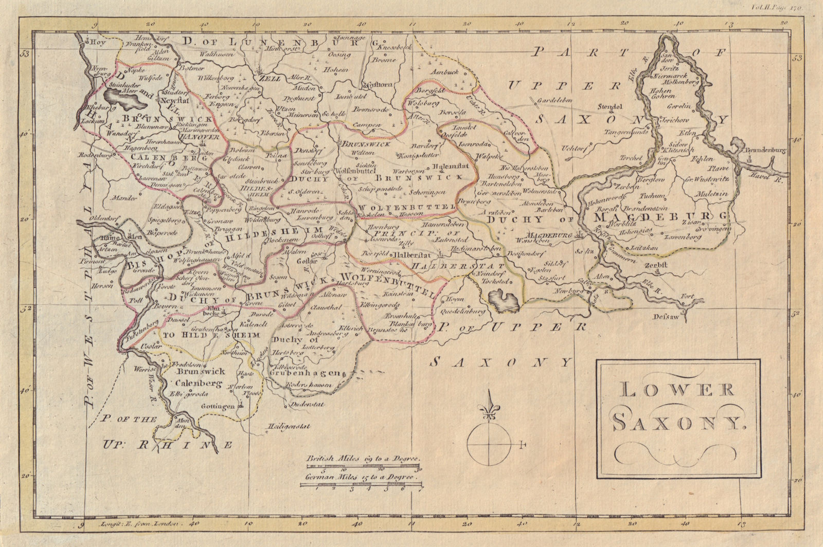 Associate Product Lower Saxony. Niedersachsen Anhalt. Hanover Brunswick Magdeburg. PAYNE 1791 map