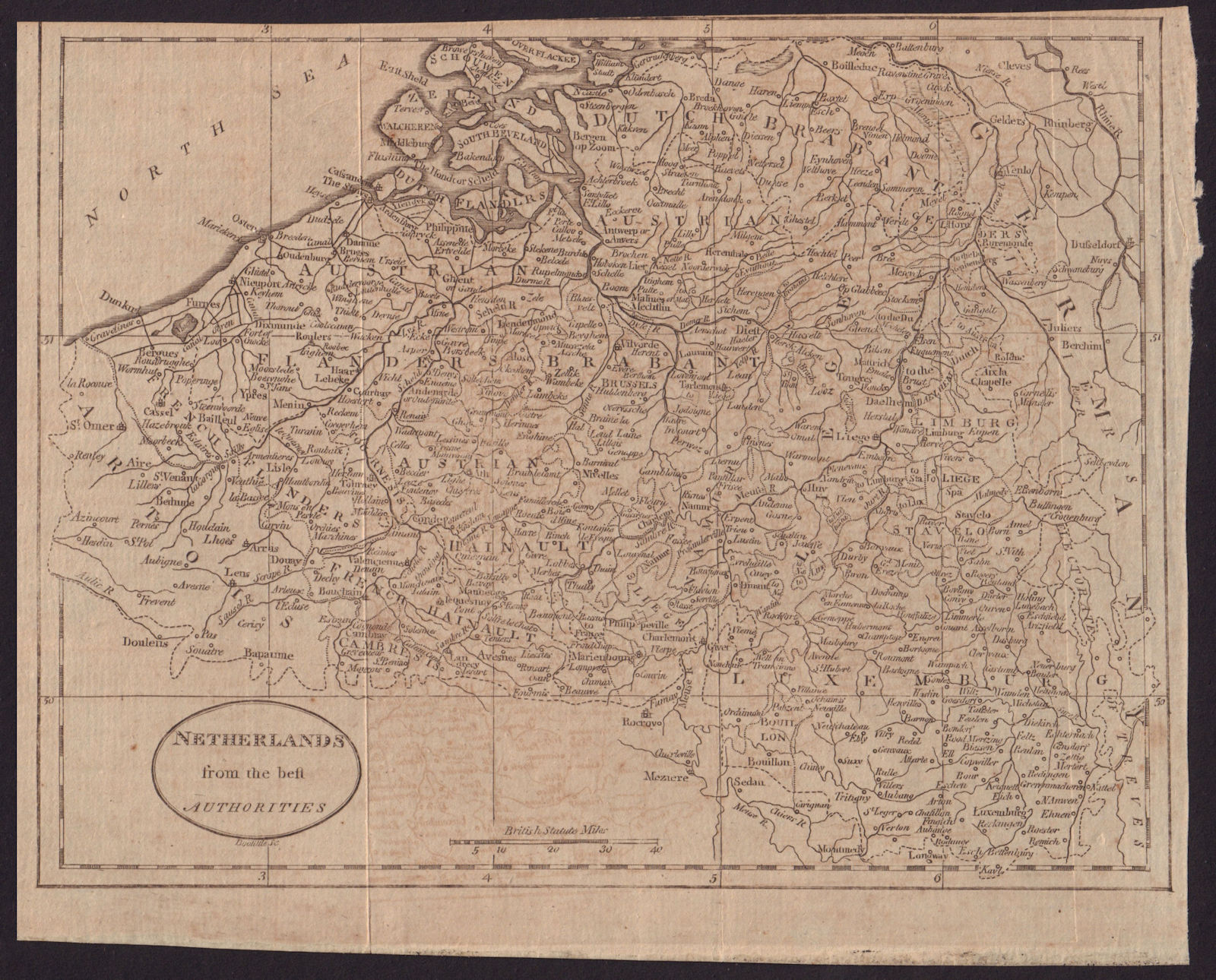 Belgium & Luxembourg. "Netherlands from the best authorities". MORSE 1796 map