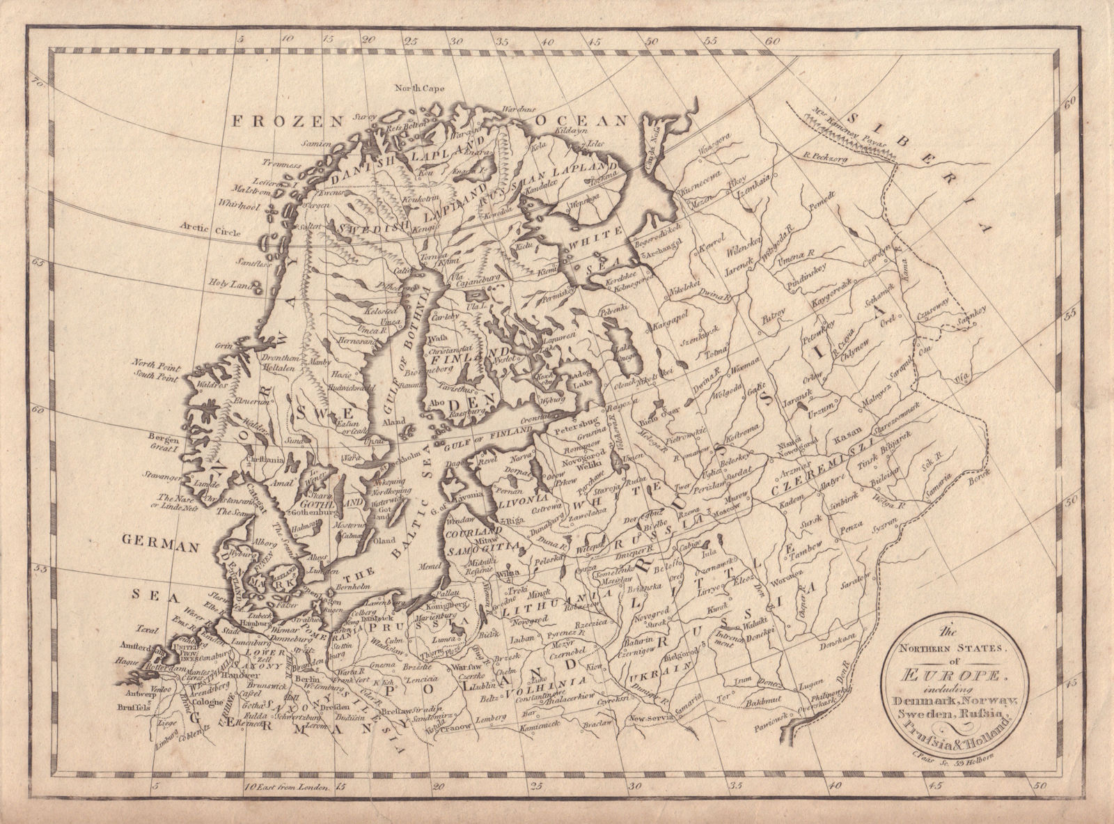 Northern States of Europe… Denmark Norway Sweden Russia Prussia. PAAS 1800 map
