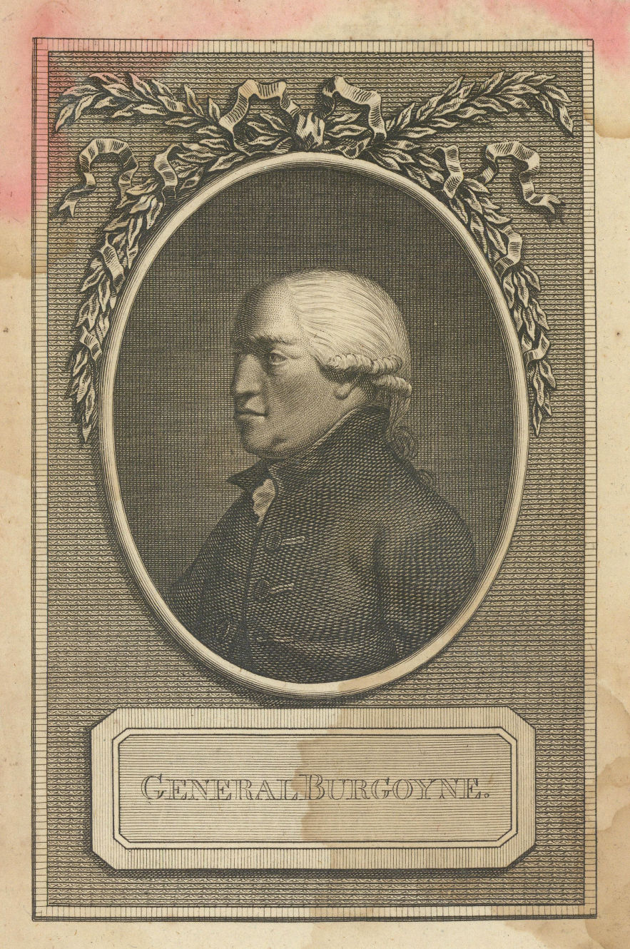 General John Burgoyne. American Revolutionary War 1780 old antique print