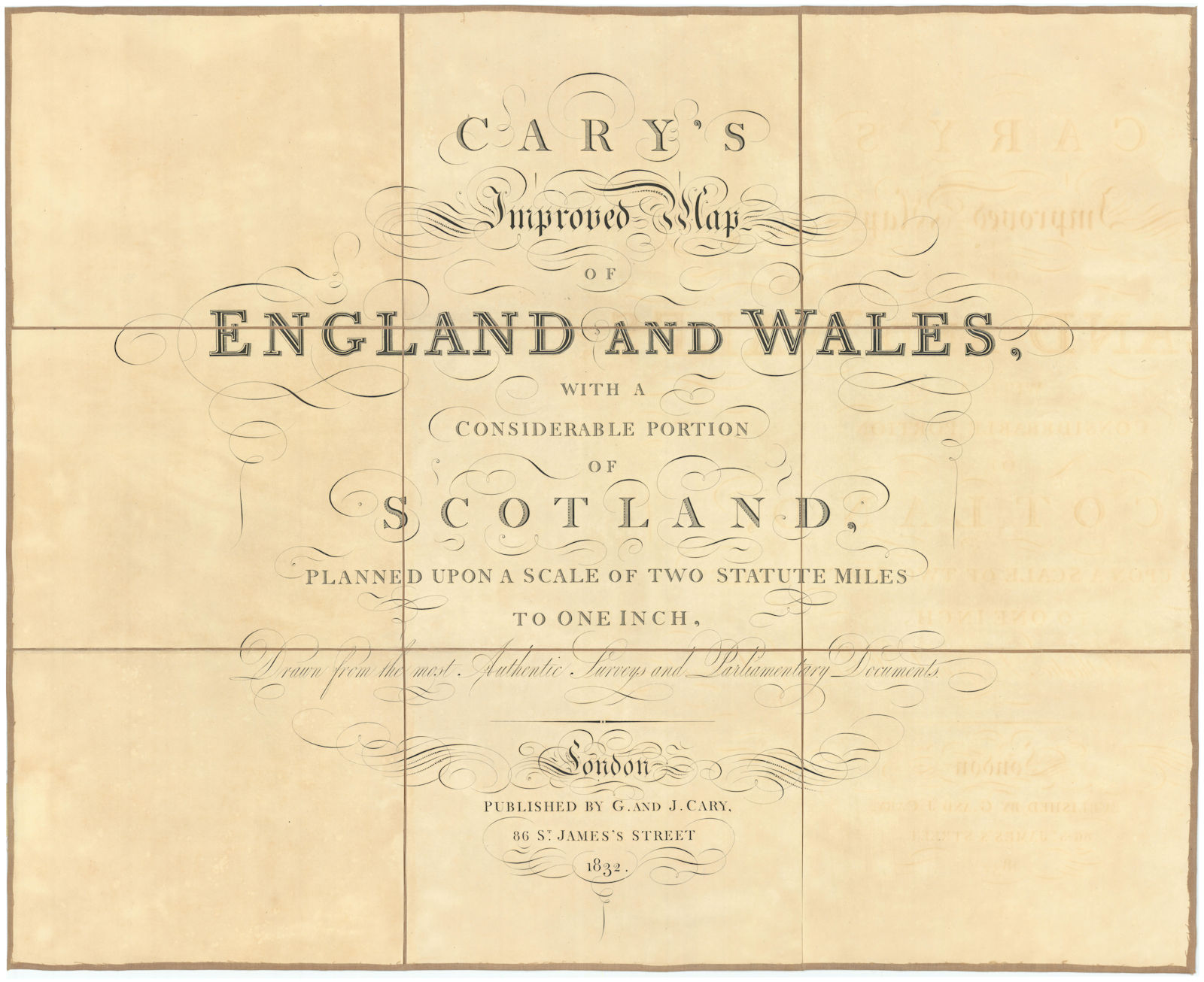 "Cary's Improved Map of England and Wales…" Title map. G & J Cary 1832 print