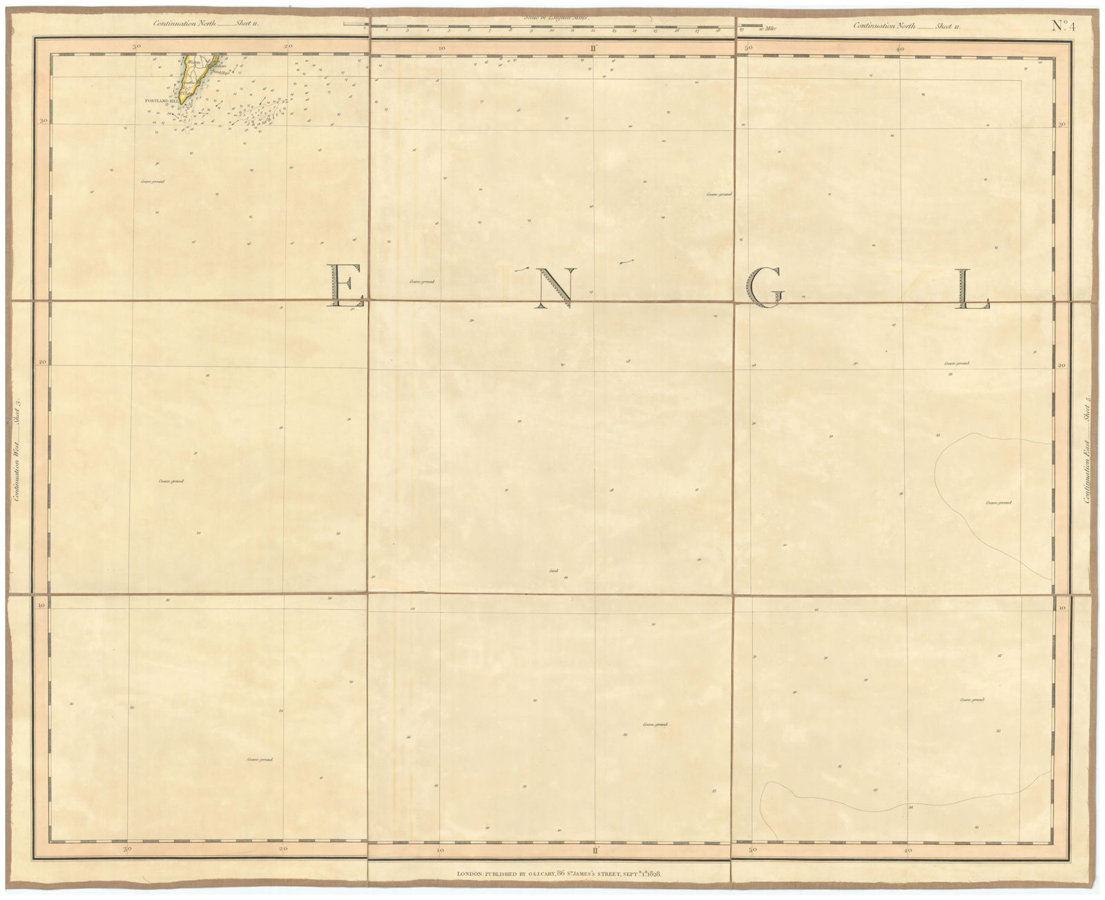 Associate Product PORTLAND BILL & THE SHAMBLES, Dorset. English Channel. CARY 1832 old map