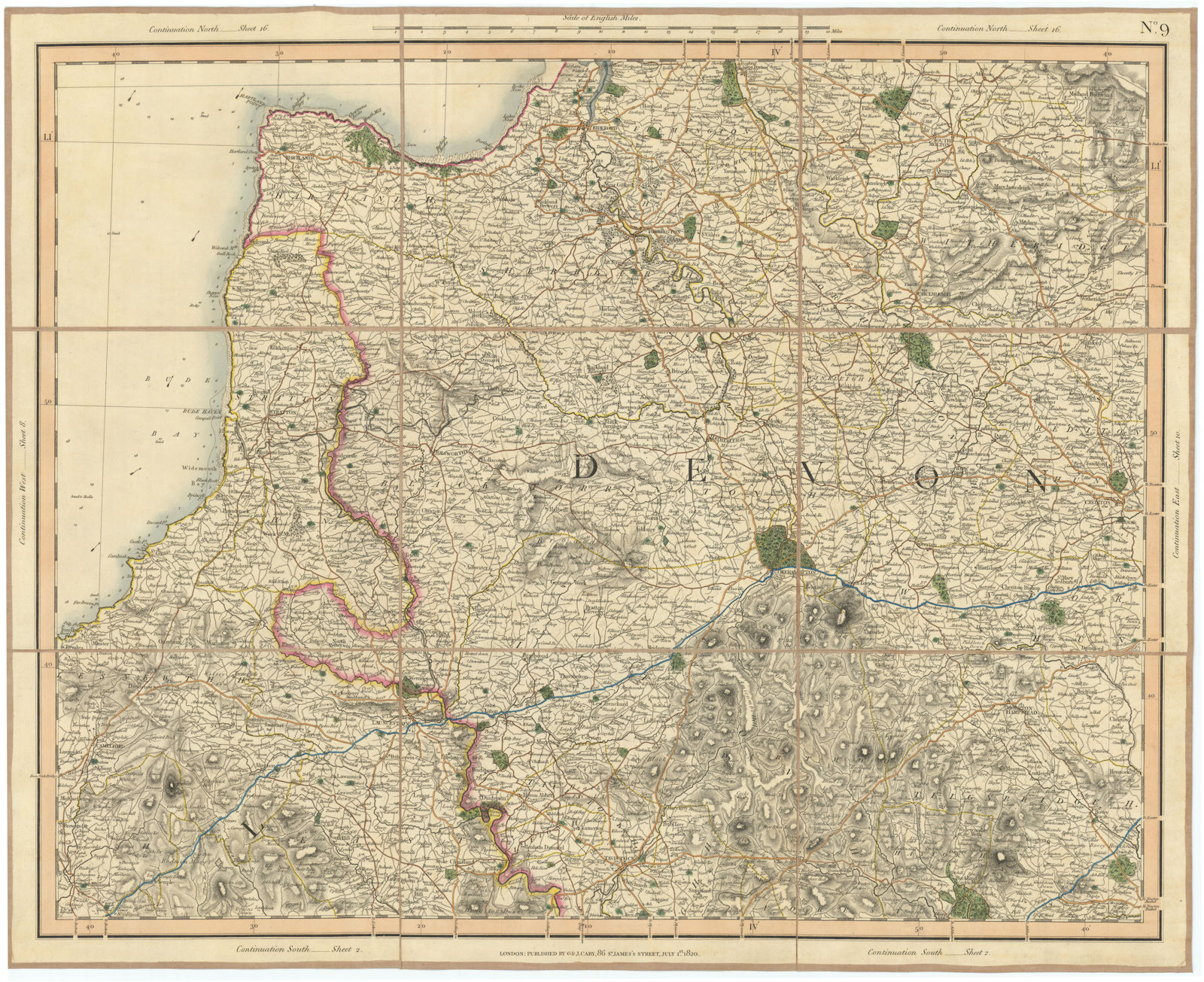Associate Product NORTH CORNWALL & WEST DEVON. Dartmoor Bodmin Moor Hartland. CARY 1832 old map