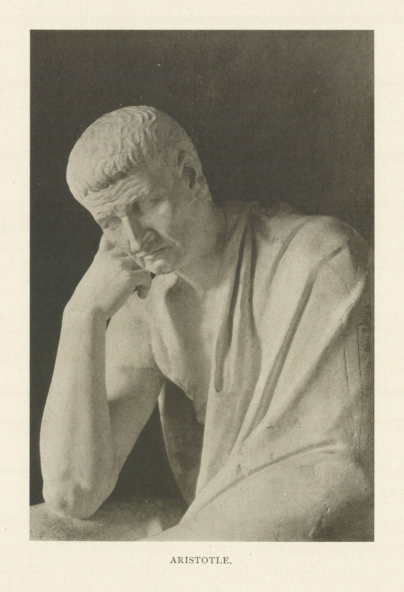 Aristotle. Greece 1907 old antique vintage print picture