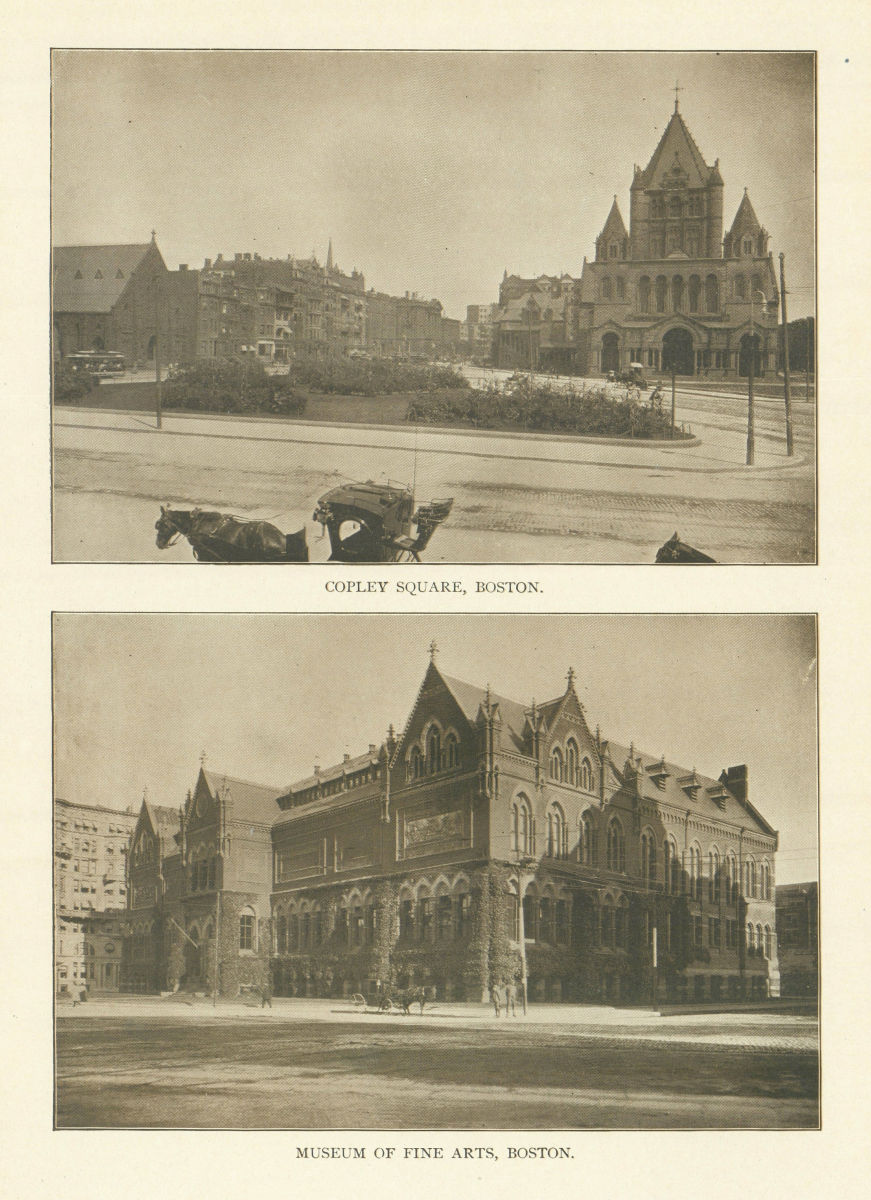 Copley Square, Boston. Museum of Fine Arts, Boston. Massachusetts 1907 print