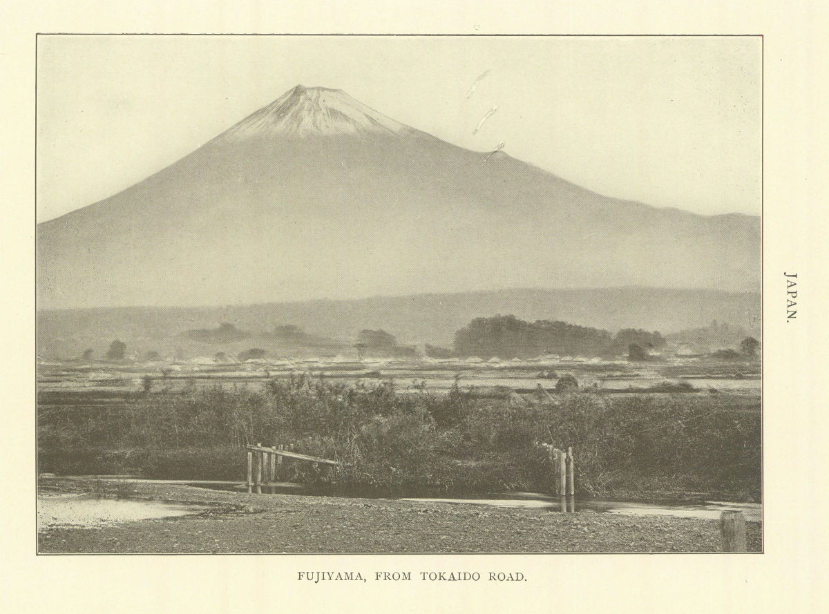 Japan. Fujiyama, From Tokaido Road 1907 old antique vintage print picture