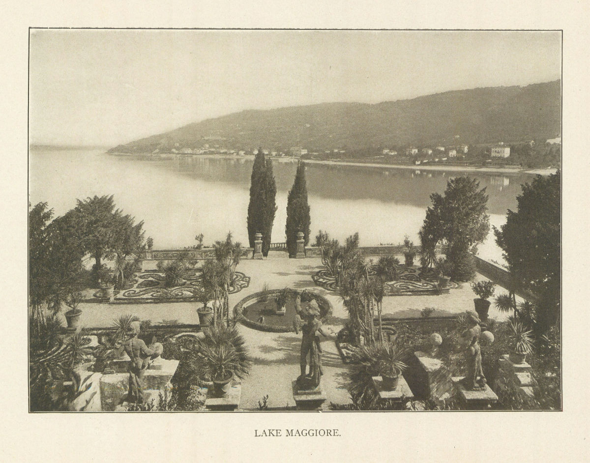 Lake Maggiore. Italy 1907 old antique vintage print picture