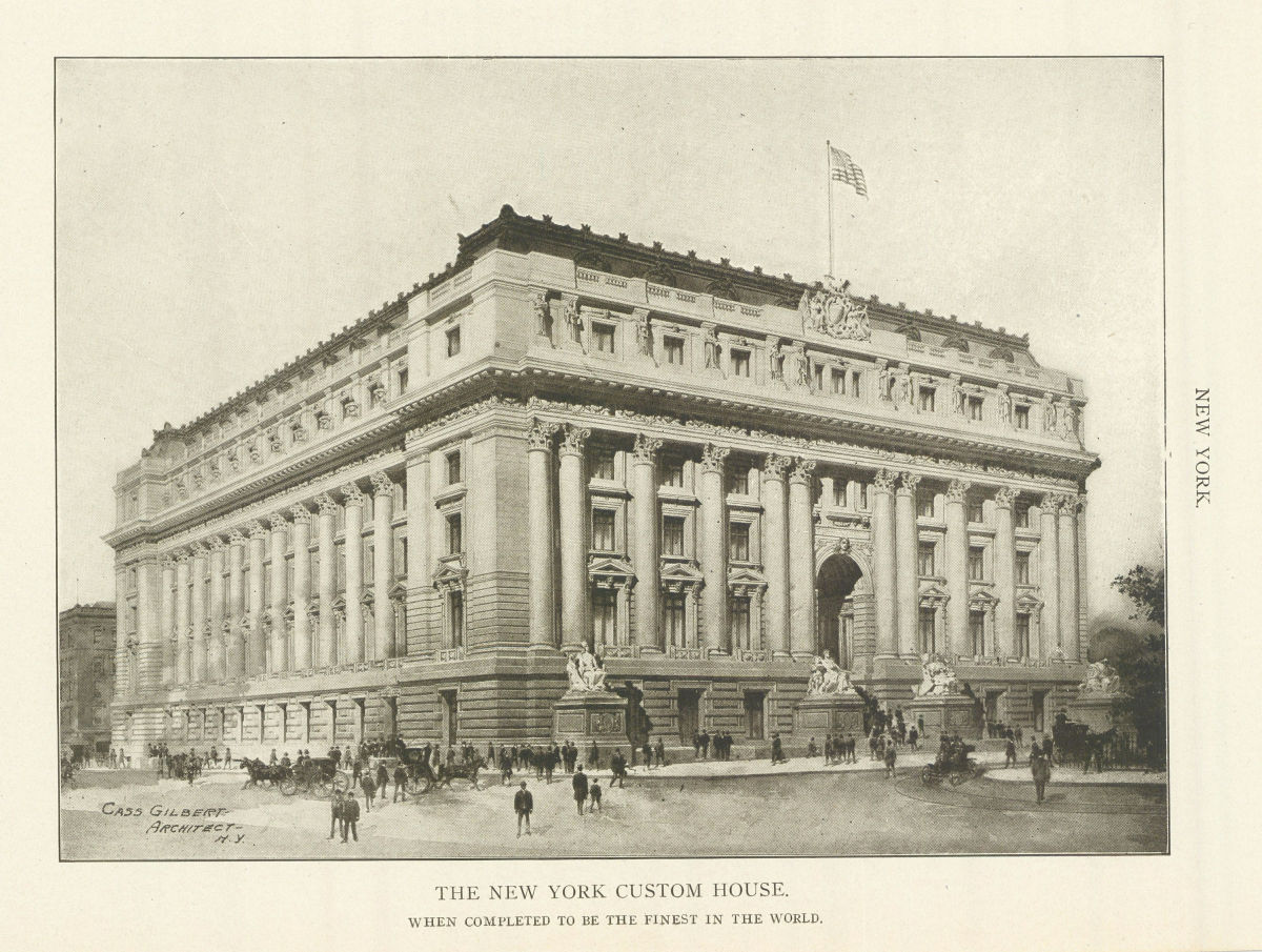 Associate Product The New York Custom House. When Completed To Be The Finest In The World 1907