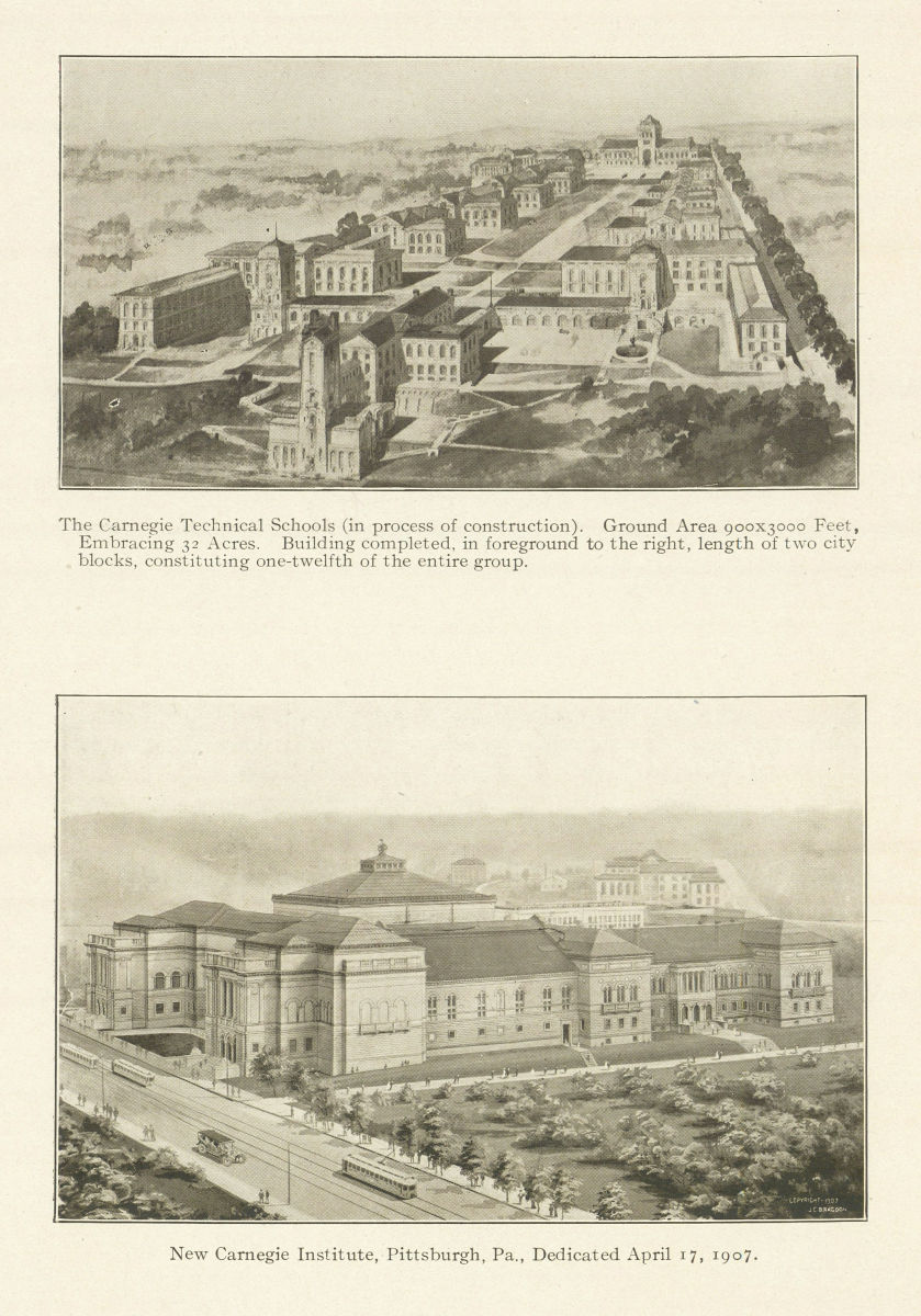 Carnegie Technical Schools (under construction) & Institute Pittsburgh 1907