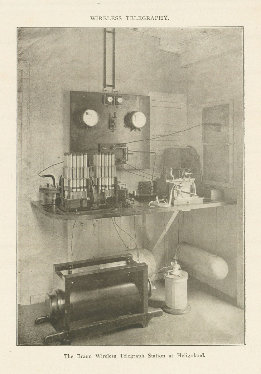 WIRELESS TELEGRAPHY. Braun Wireless Telegraph Station, Heligoland. Germany 1907