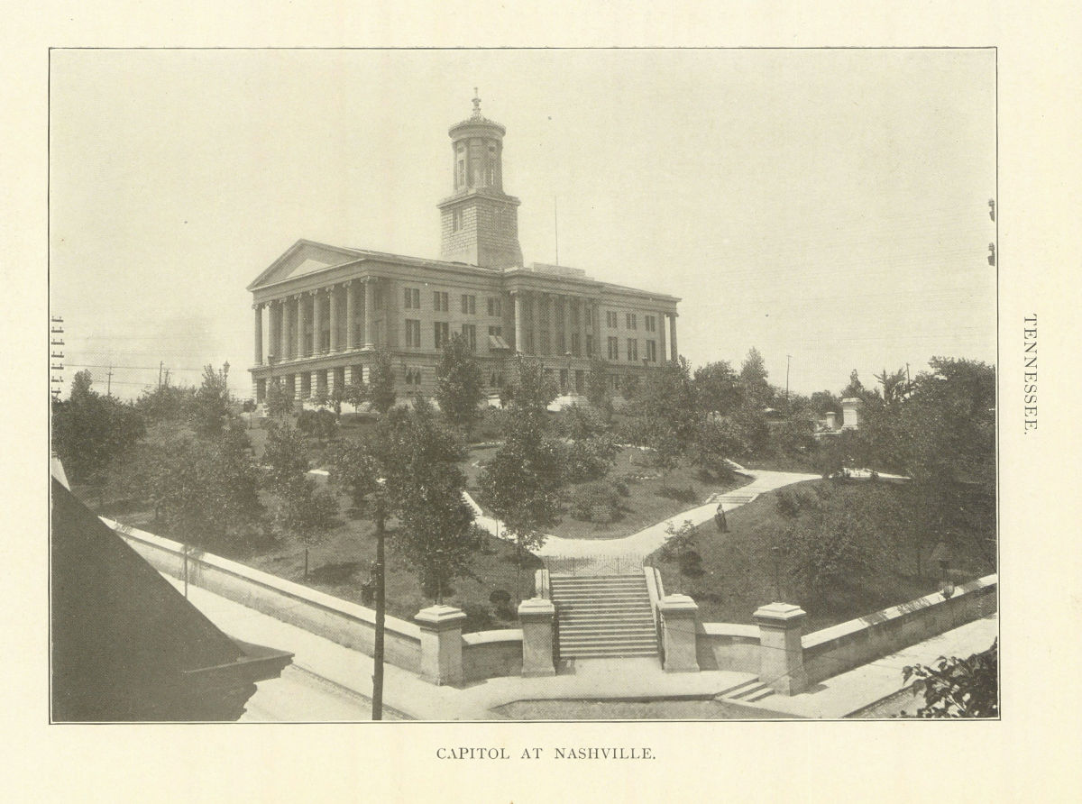 Tennessee. Capitol At Nashville 1907 old antique vintage print picture