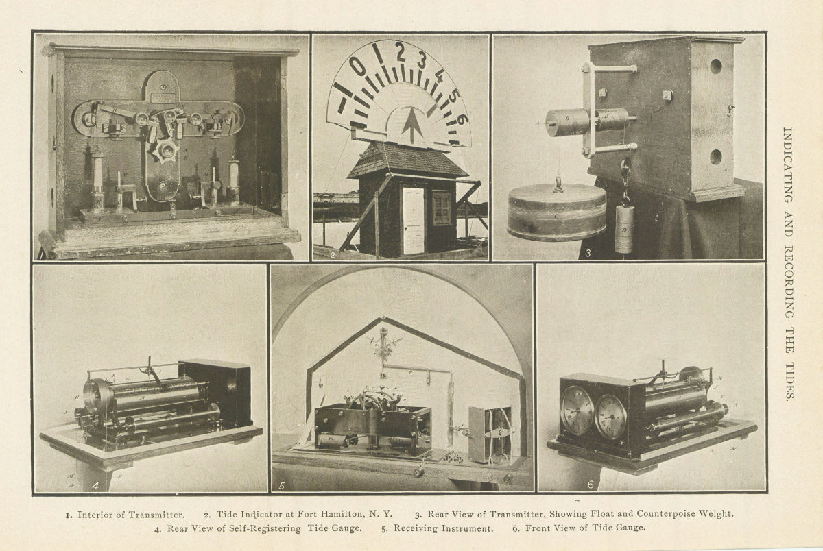 Associate Product INDICATING & RECORDING TIDES Transmitter Indicator Fort Hamilton NY Float 1907