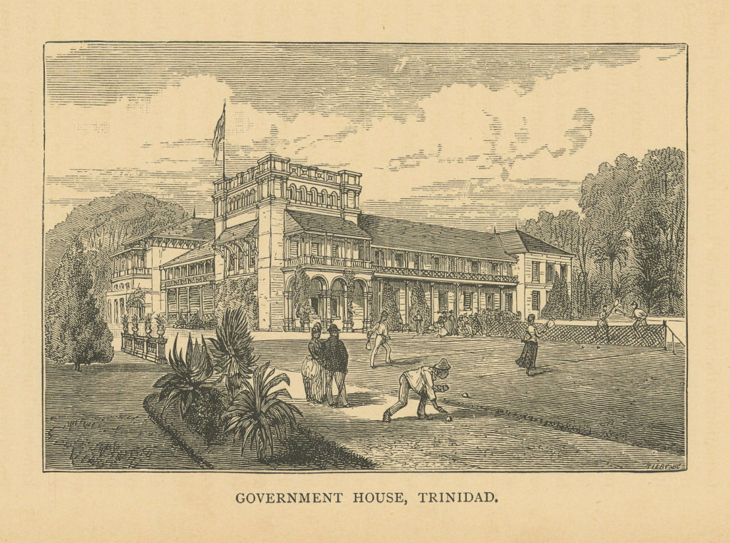 Government House, Port of Spain, Trinidad. Now President's House 1889 print