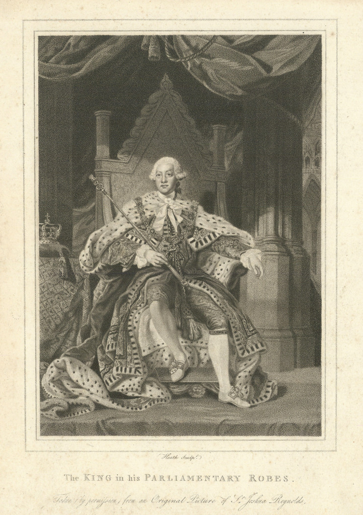 The King in his Parliamentary Robes. George III. After Joshua Reynolds 1790