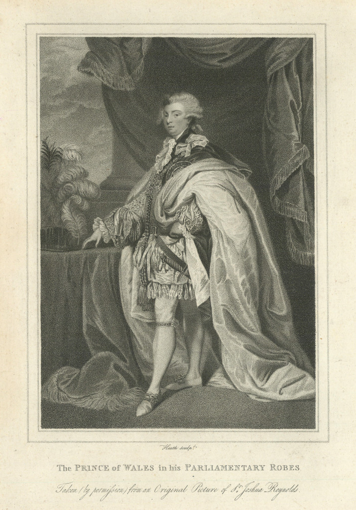 King George IV when Prince of Wales in his Parliamentary Robes. Reynolds 1790