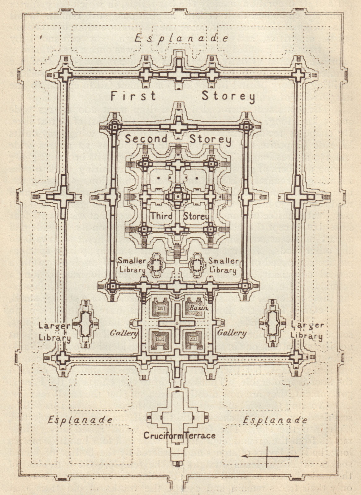 Associate Product Angkor Wat sketch map. Cambodia 1917 old antique vintage plan chart