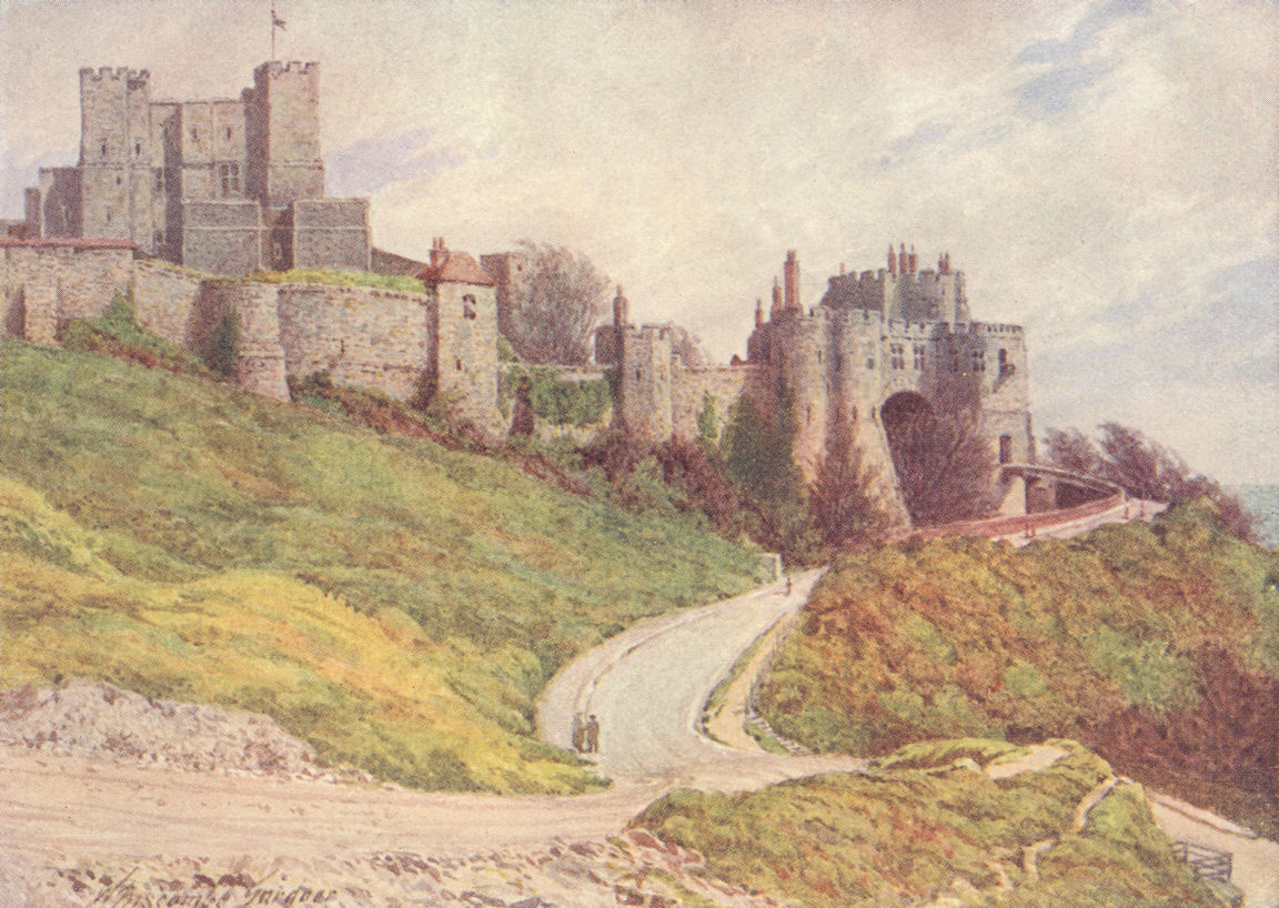 Associate Product KENT. Dover Castle from Castle Hill, by William Biscombe Gardner 1907 print