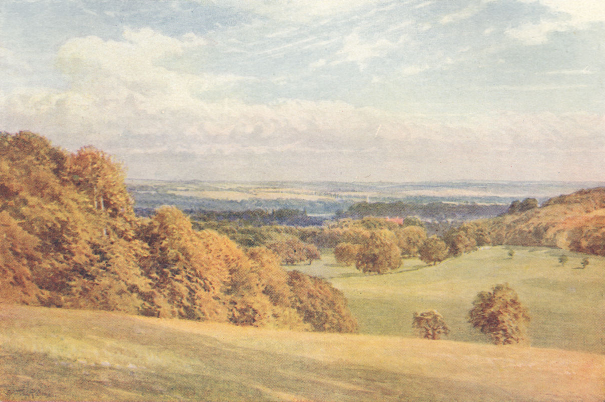 Associate Product Thames Valley from Temple Golf Links, Hurley, Berkshire by Sutton Palmer 1920