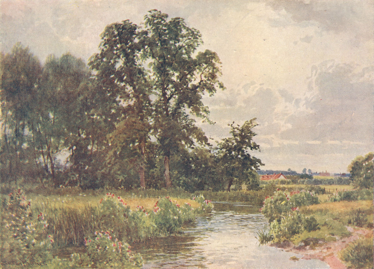 Where Trout and Grayling lie - near Hungerford, Berkshire by Sutton Palmer 1920
