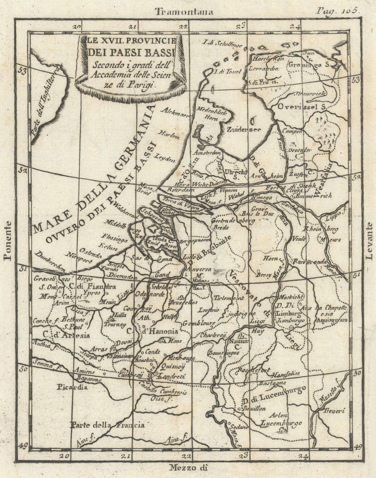 Le XVII Provincie dei Paesi Bassi. Benelux Seventeen Provinces. BUFFIER 1788 map