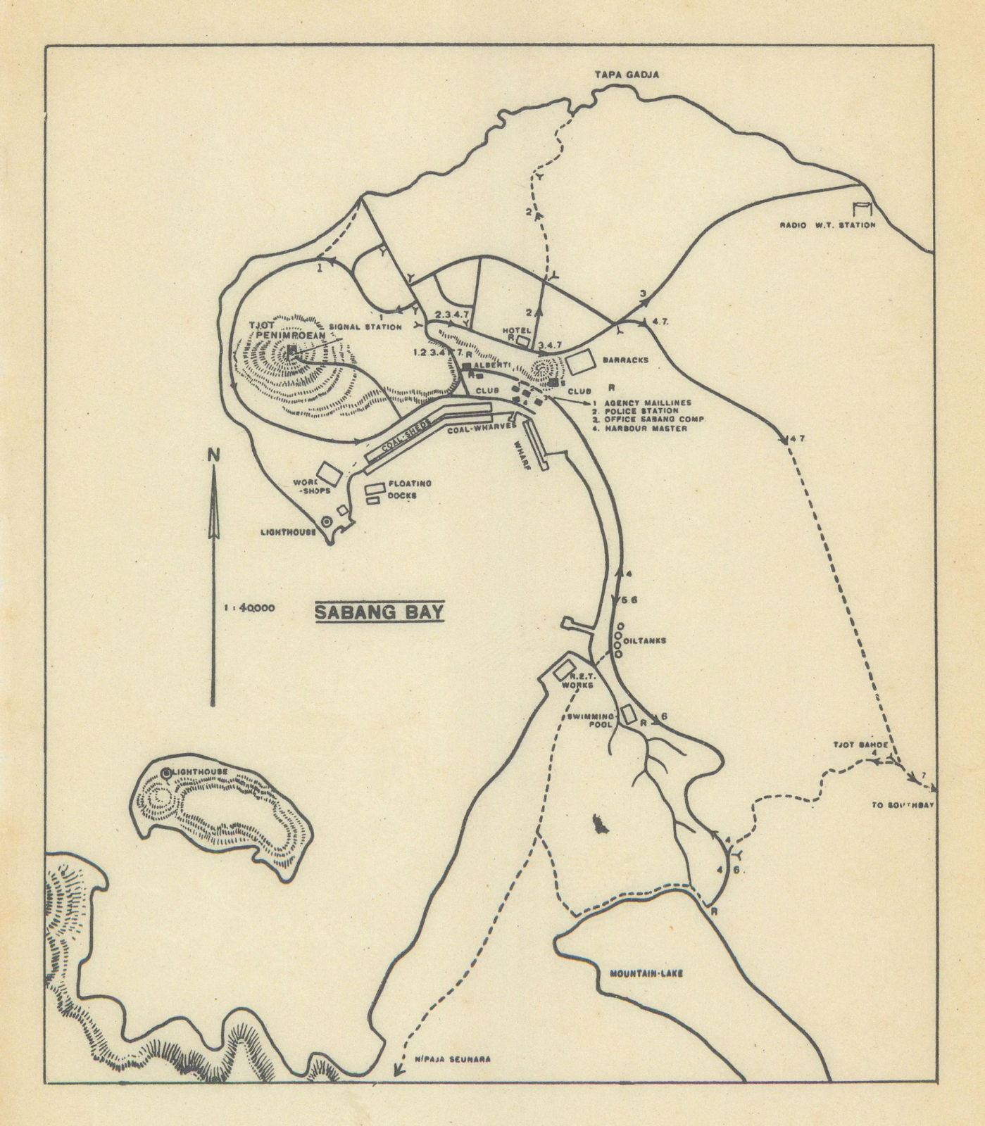 Sabang Bay, We island, Sumatra. Dutch East Indies Indonesia VAN STOCKUM 1930 map