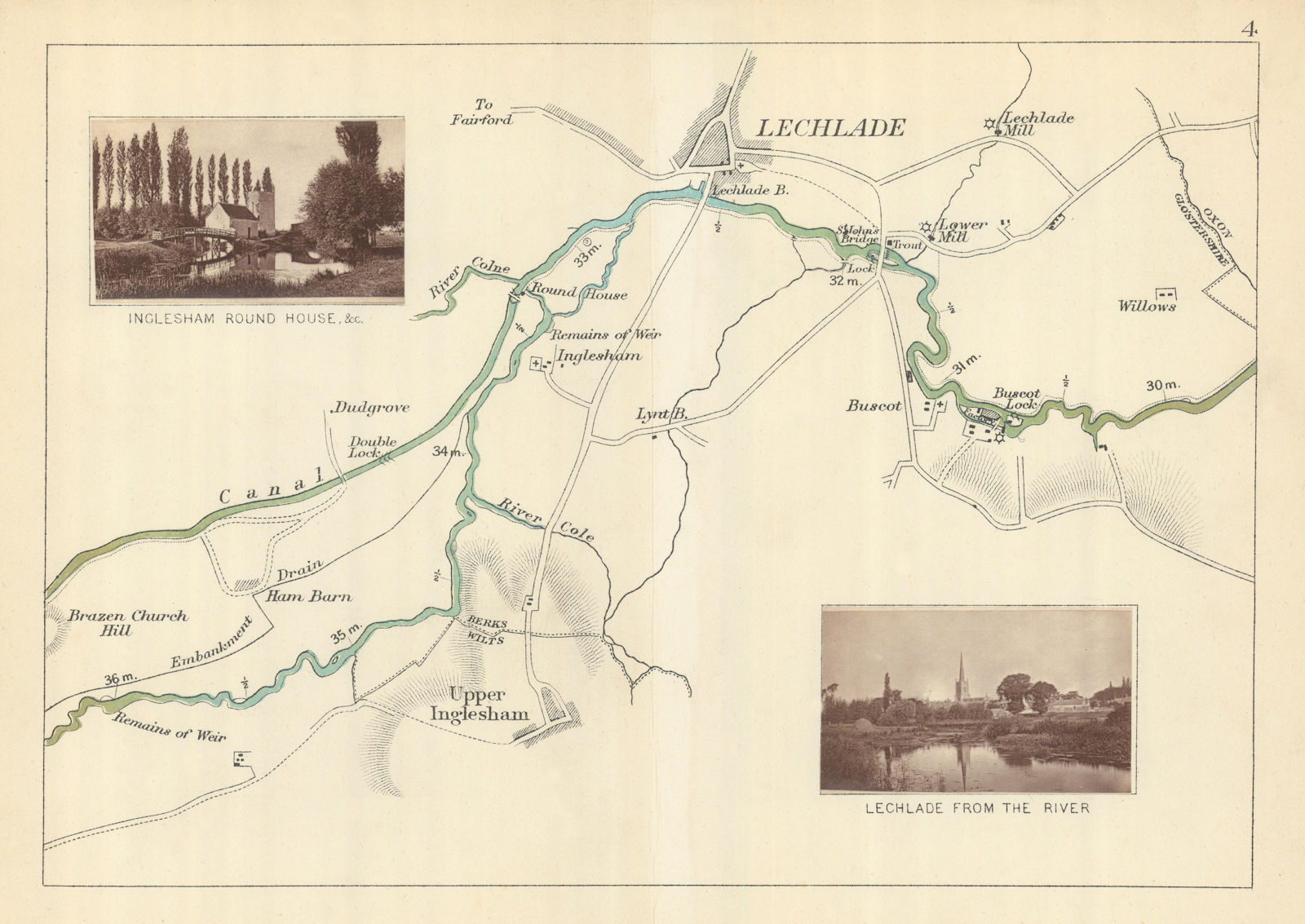 Associate Product RIVER THAMES - Upper Inglesham - Lechlade. Round House. TAUNT 1879 old map