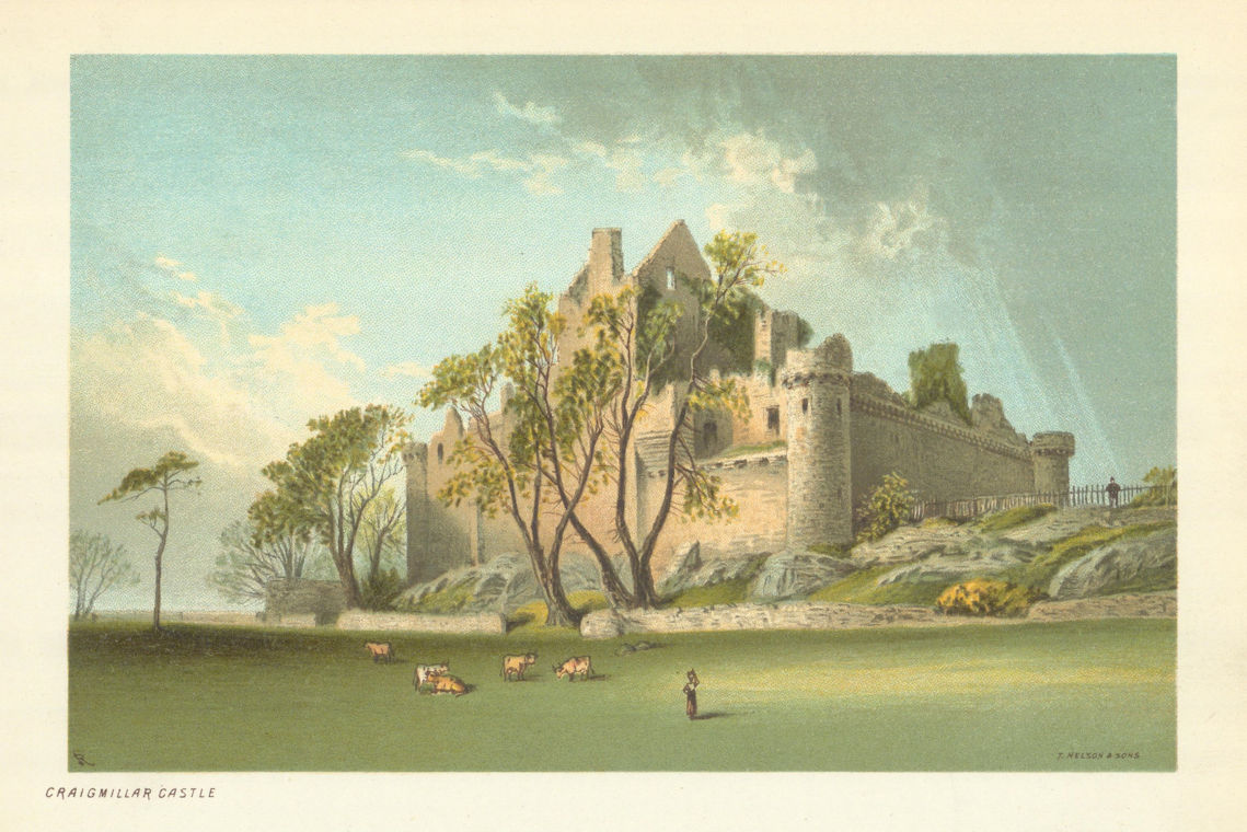 Associate Product Craigmillar Castle. Scotland antique chromolithograph 1891 old print