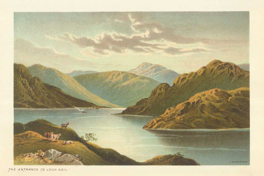 Associate Product The Entrance to Loch Goil. Scotland antique chromolithograph 1891 old print