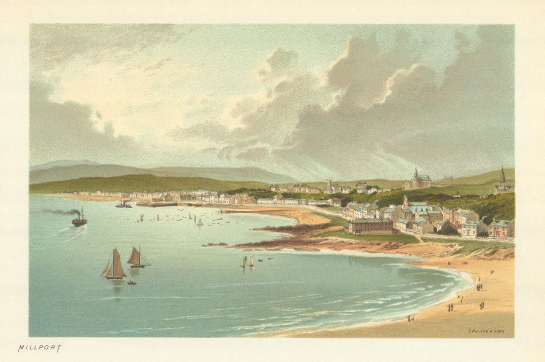 Millport. Scotland antique chromolithograph 1891 old print picture