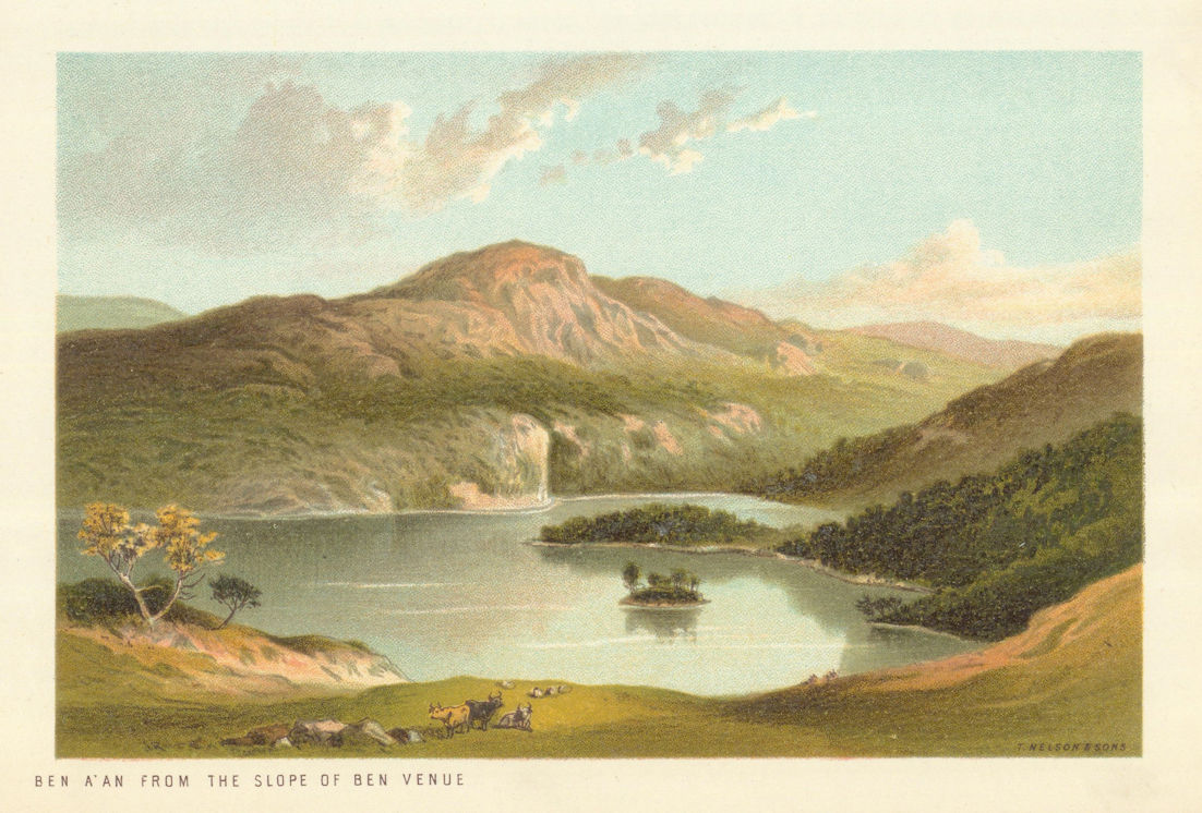 Associate Product Ben A'An from the Slope of Ben Venue. Scotland antique chromolithograph 1891