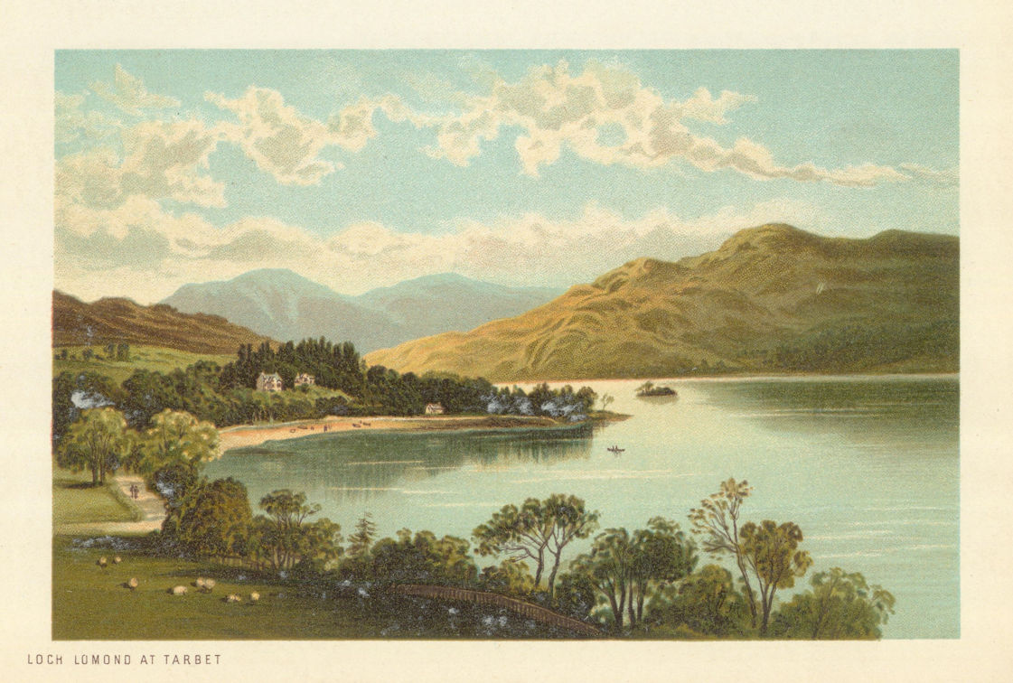 Loch Lomond at Tarbet. Scotland antique chromolithograph 1891 old print