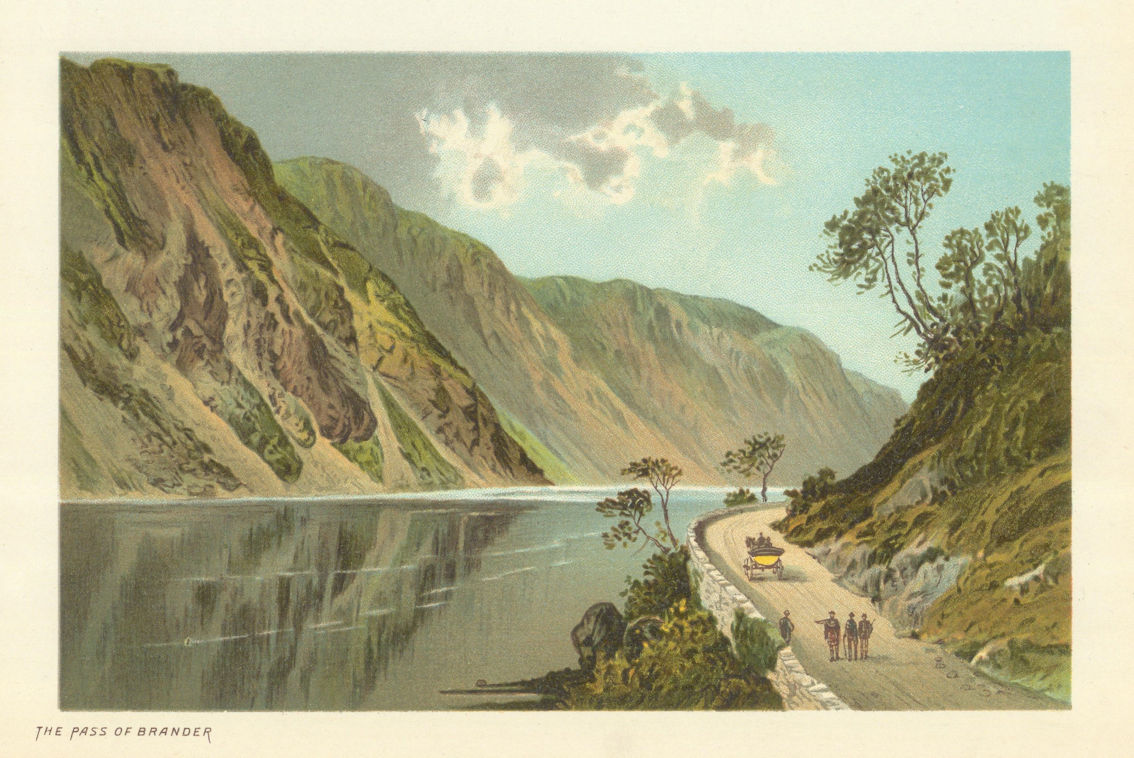The Pass of Brander. Scotland antique chromolithograph 1891 old print