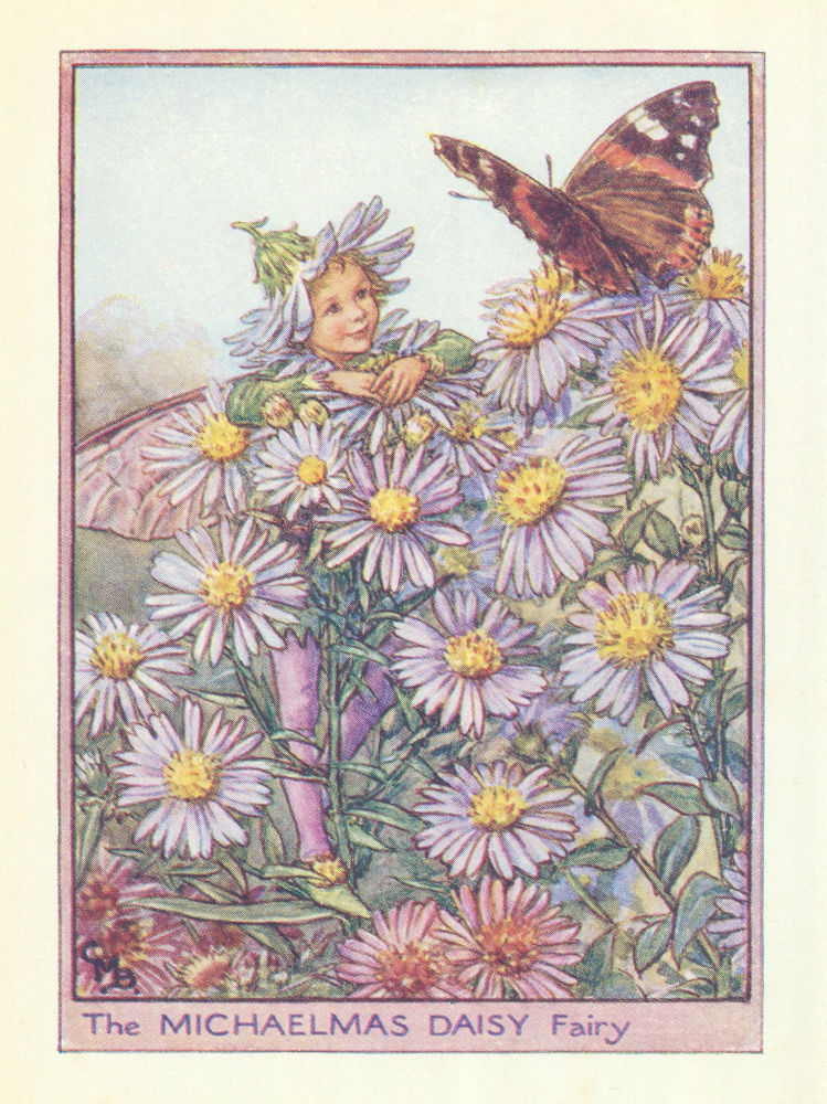 Michaelmas Daisy Fairy by Cicely Mary Barker. Flower Fairies of the Garden c1940