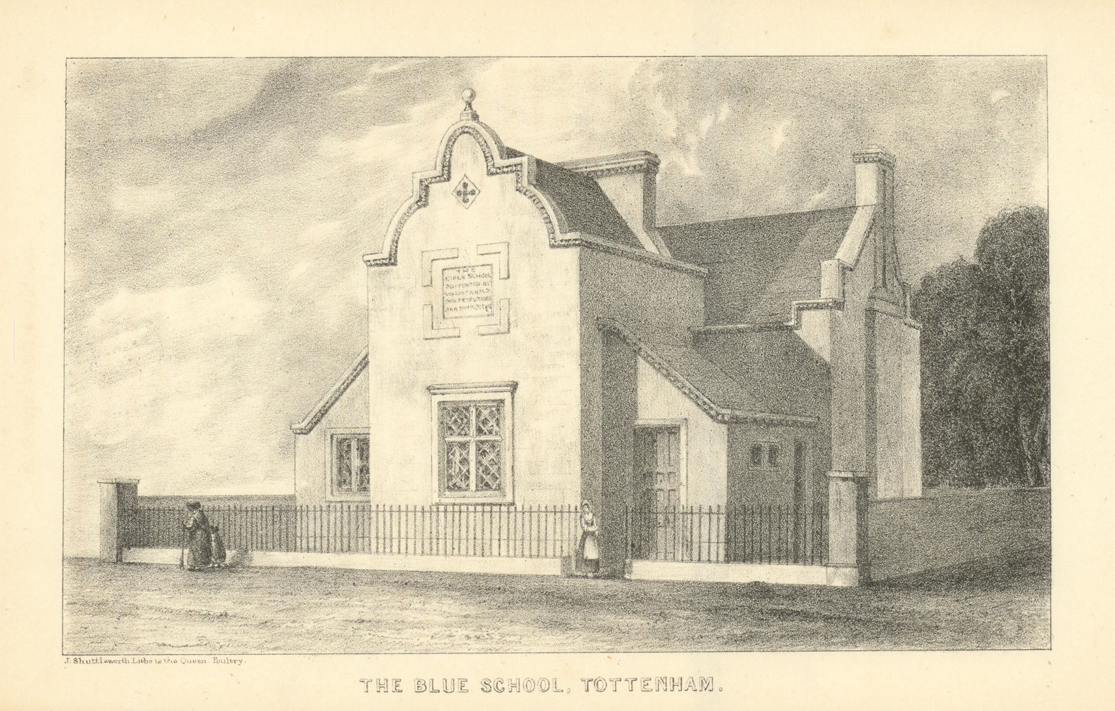 Associate Product The Bluecoats School, Tottenham. Now the Bluecoats pub, 614 High Road 1840