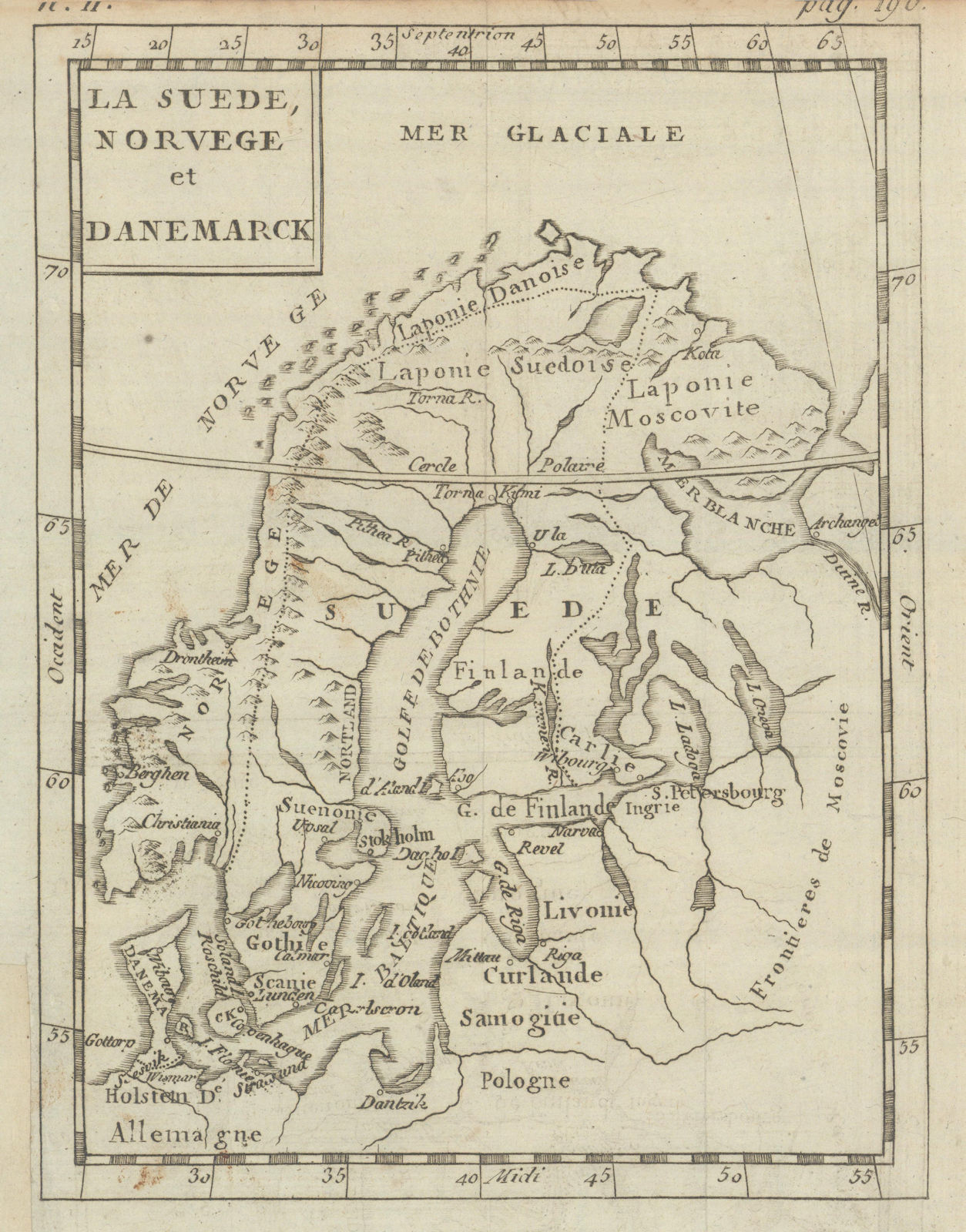 La Suede, Norvege et Danemarck. Scandinavia & Baltic regions. BUFFIER c1818 map