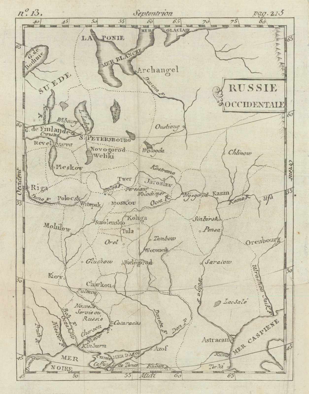 Russie Occidentale. Western Russia & Ukraine. BUFFIER c1818 old antique map