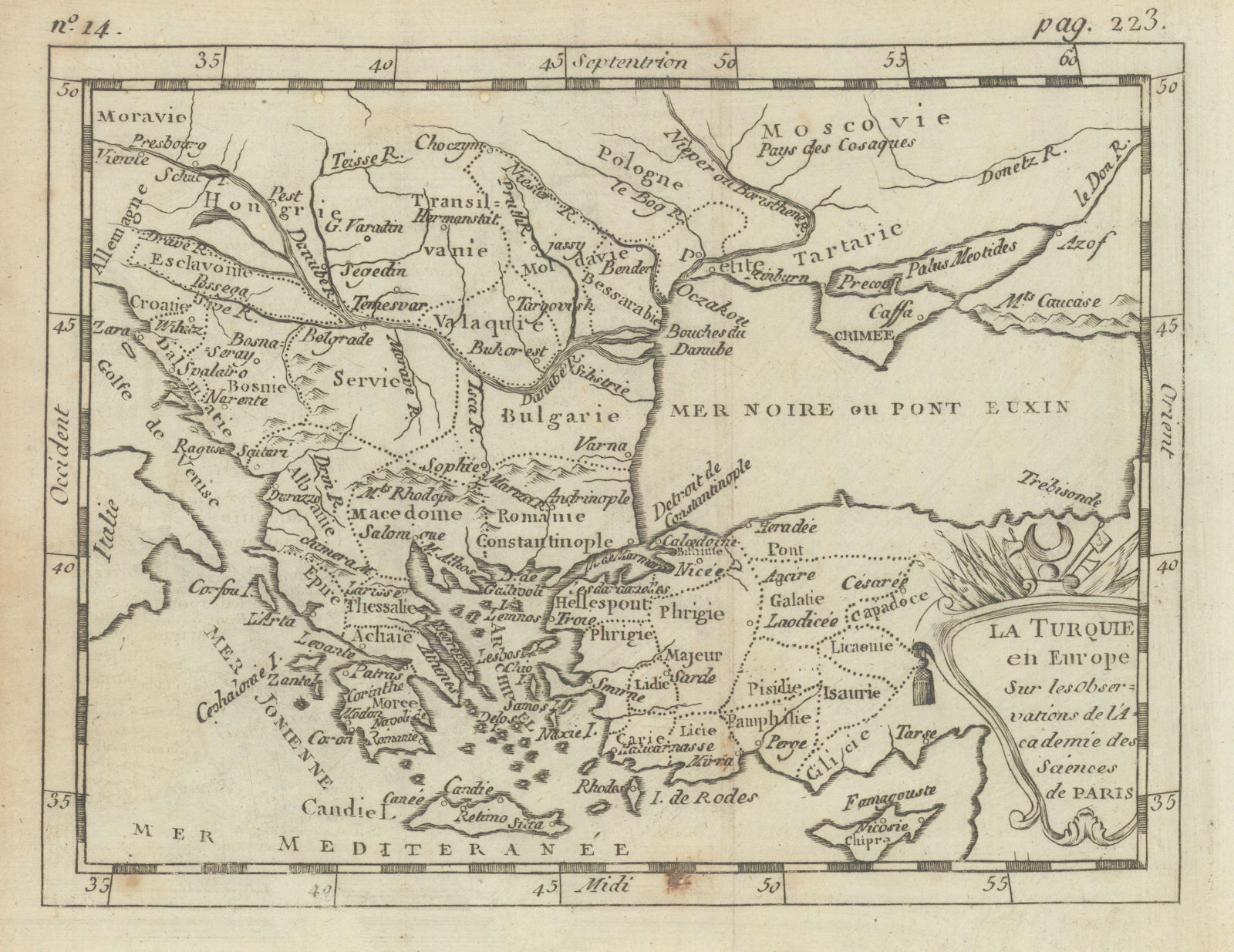 La Turquie en Europe. Turkey Balkans Black Sea Greece Danube. BUFFIER c1818 map