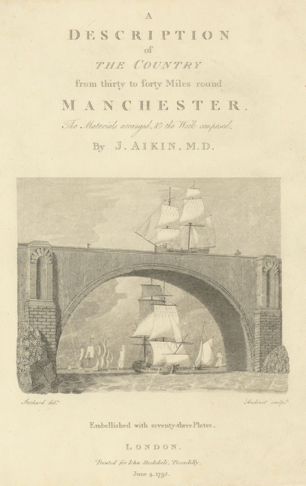 Title page. Description of the Country 30-40 miles round Manchester. Aikin 1795
