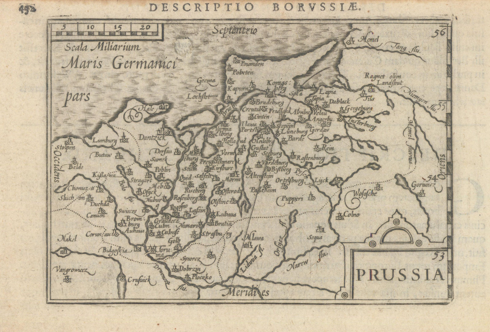 Borussiae / Prussia by Bertius/ Langenes. Northern Poland & Kaliningrad 1603 map
