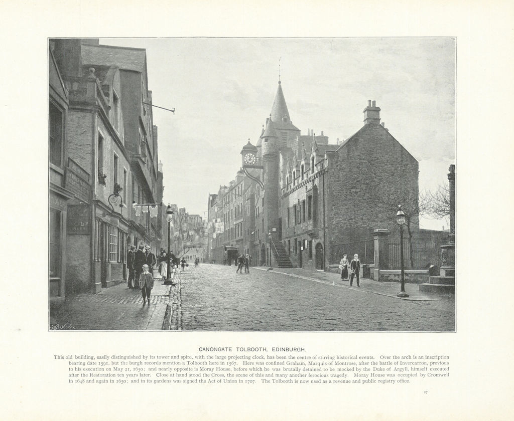 Associate Product Canongate Tolbooth, Edinburgh. Scotland 1900 old antique vintage print picture