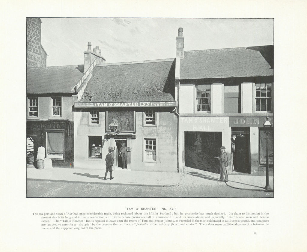 Associate Product "Tam o'Shanter" Inn, Ayr. Scotland 1900 old antique vintage print picture