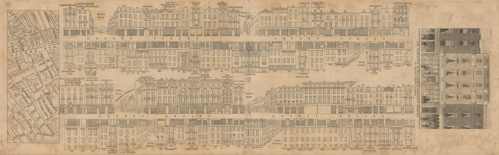 Associate Product Tallis London Street View #34 Oxford Street (#5, Centre East) 1838 old map