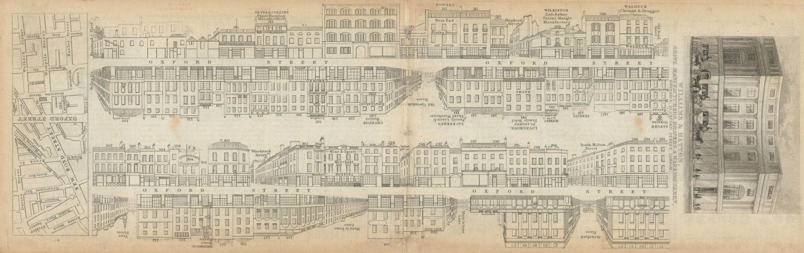 Associate Product Tallis London Street View #41 Oxford Street (#3, Centre West) 1839 old map