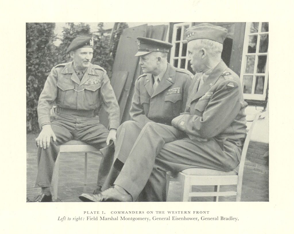 World War Two Allied Western Front commanders Montgomery Eisenhower Bradley 1956