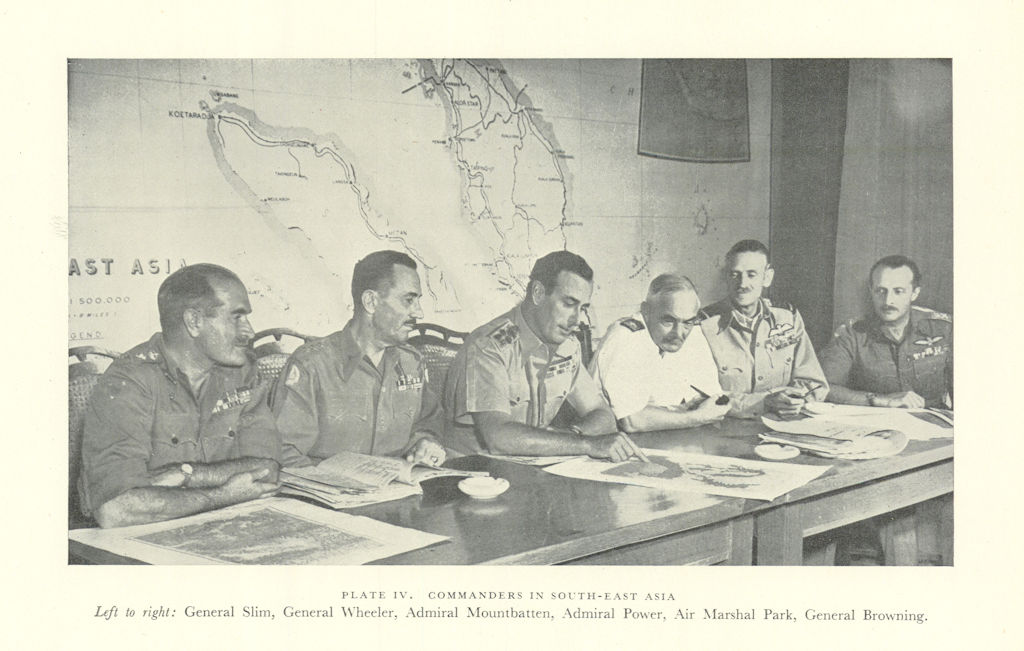 Associate Product WW2 Allied SE Asia Commanders. Slim Wheeler Mountbatten Power Park Browning 1956