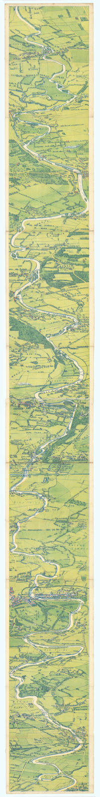 Thames Valley Bird's eye view Henley Marlow Maidenhead Windsor Staines c1894 map