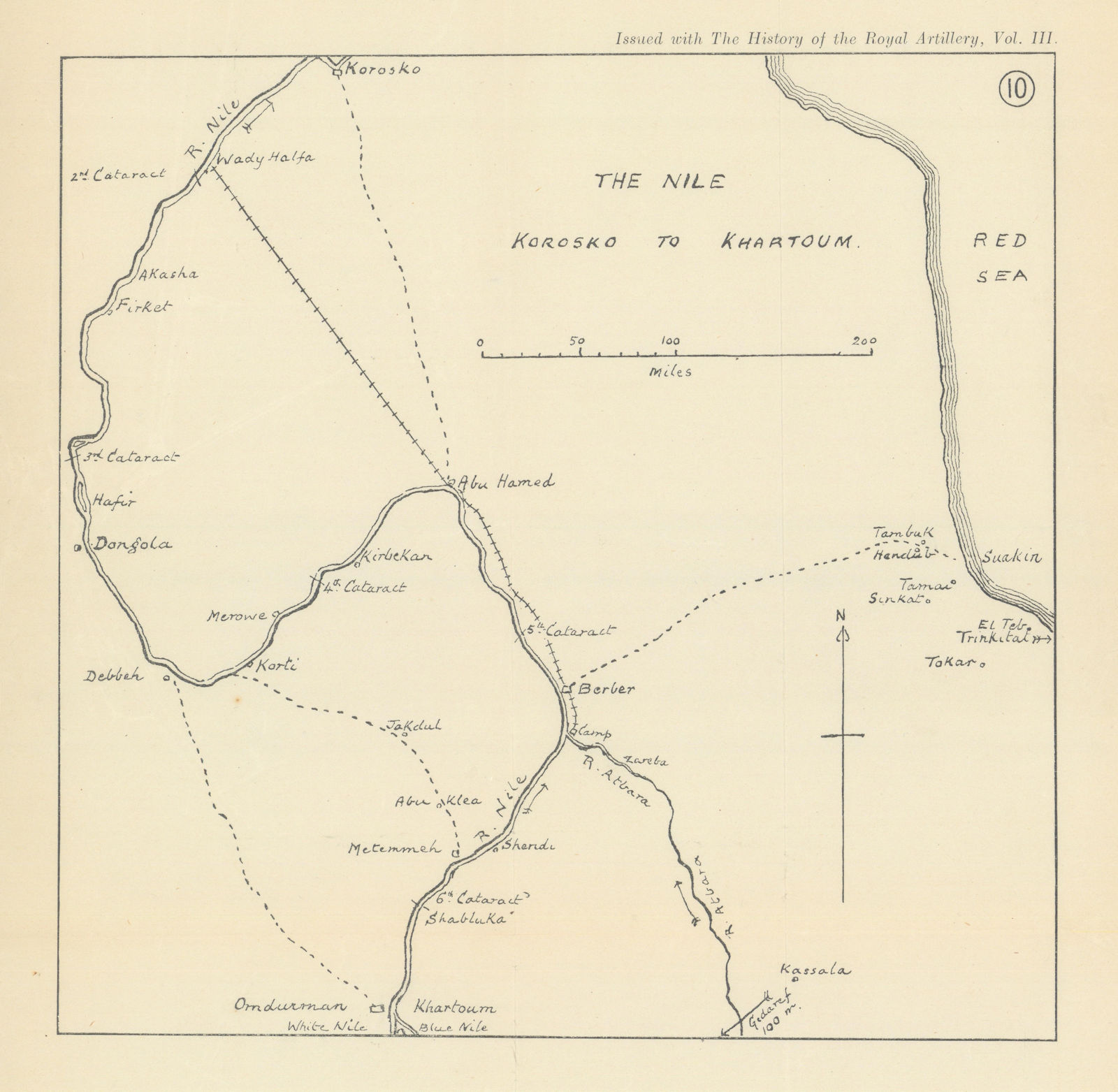 Associate Product Nile: Korosko to Khartoum. Mahdist War. Egypt/Sudan. Royal Artillery 1937 map