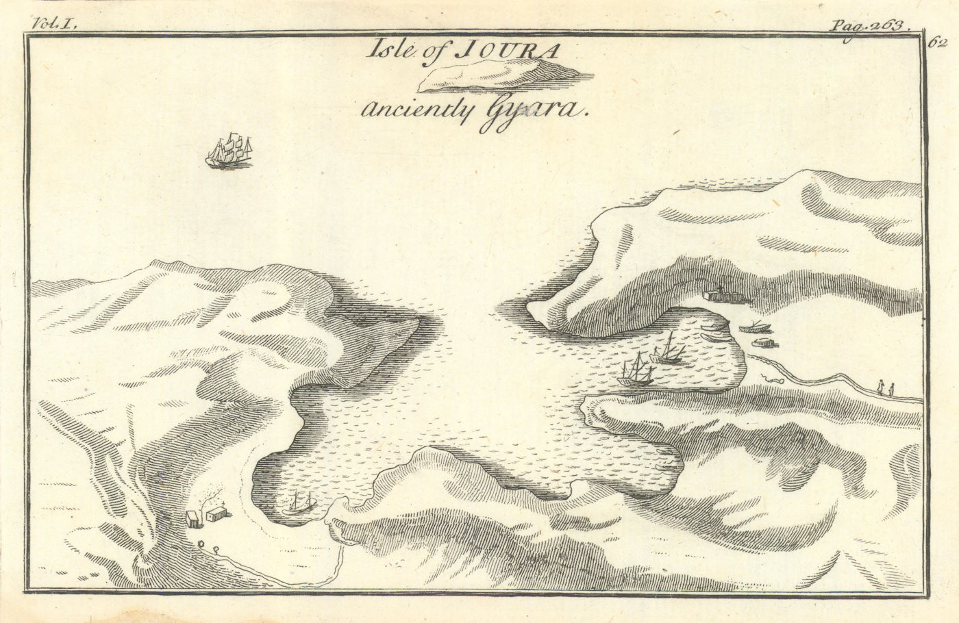 The Isle of Joura anciently Gyara (Gyaros), Aegean, Greece. TOURNEFORT 1718