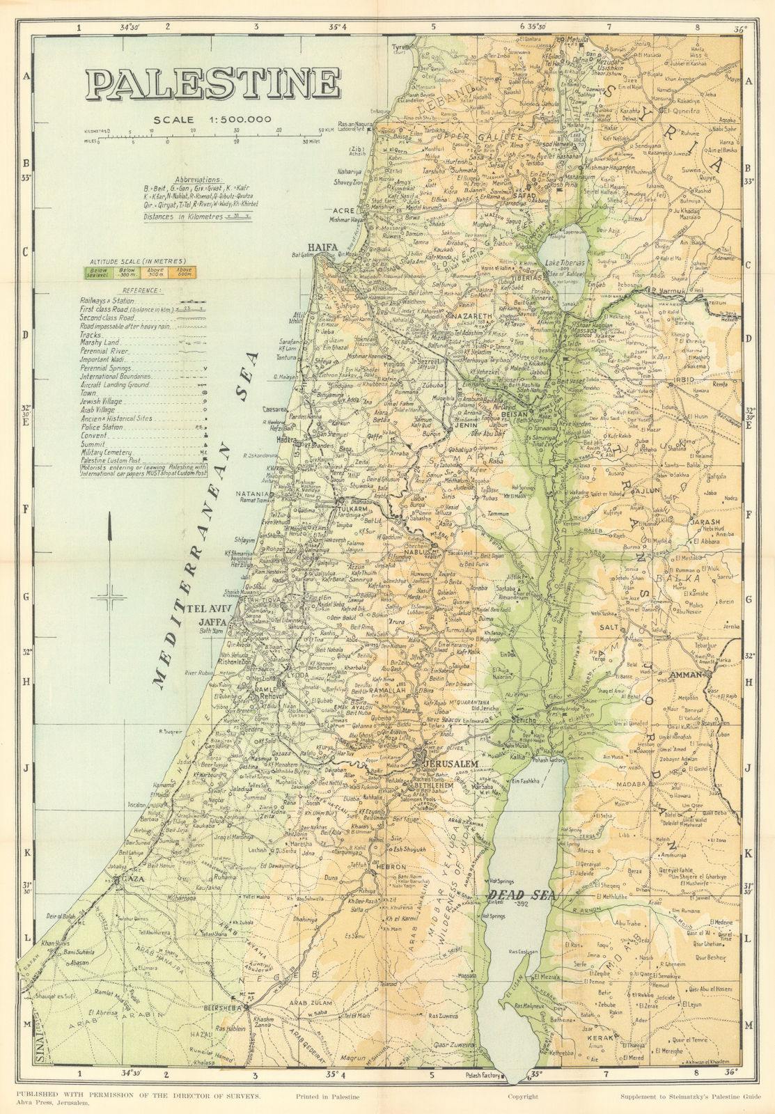 Associate Product Palestine, shortly before the declaration of the state of Israel 1948 old map